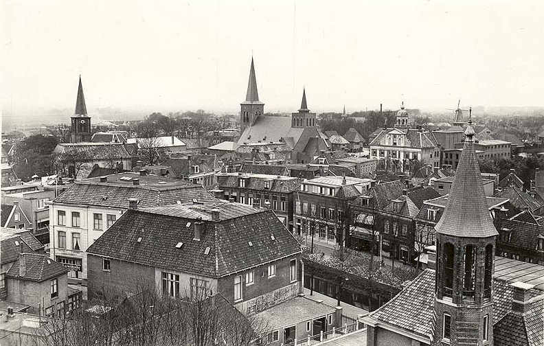Heerenveen, panorama omstreeks 1935